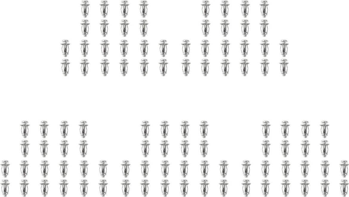 100 Adet M6X25 Kriko Somun Araba Metal Vida Taç Somunları Vidalı Içi Boş Duvar Demir Cilt Için (Yurt Dışından)