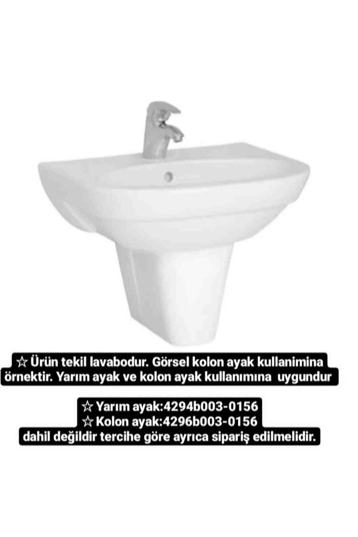 Form 500 Lavabo 60cm - Beyaz - ( Ayak Hariçtir )