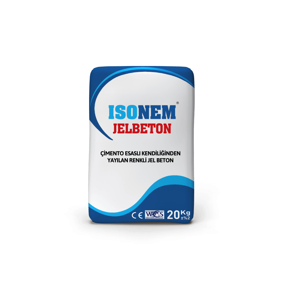 İSONEM JELBETON - Çimento Esaslı Kendiliğinden Yayılan Renkli JelBeton - 20KG
