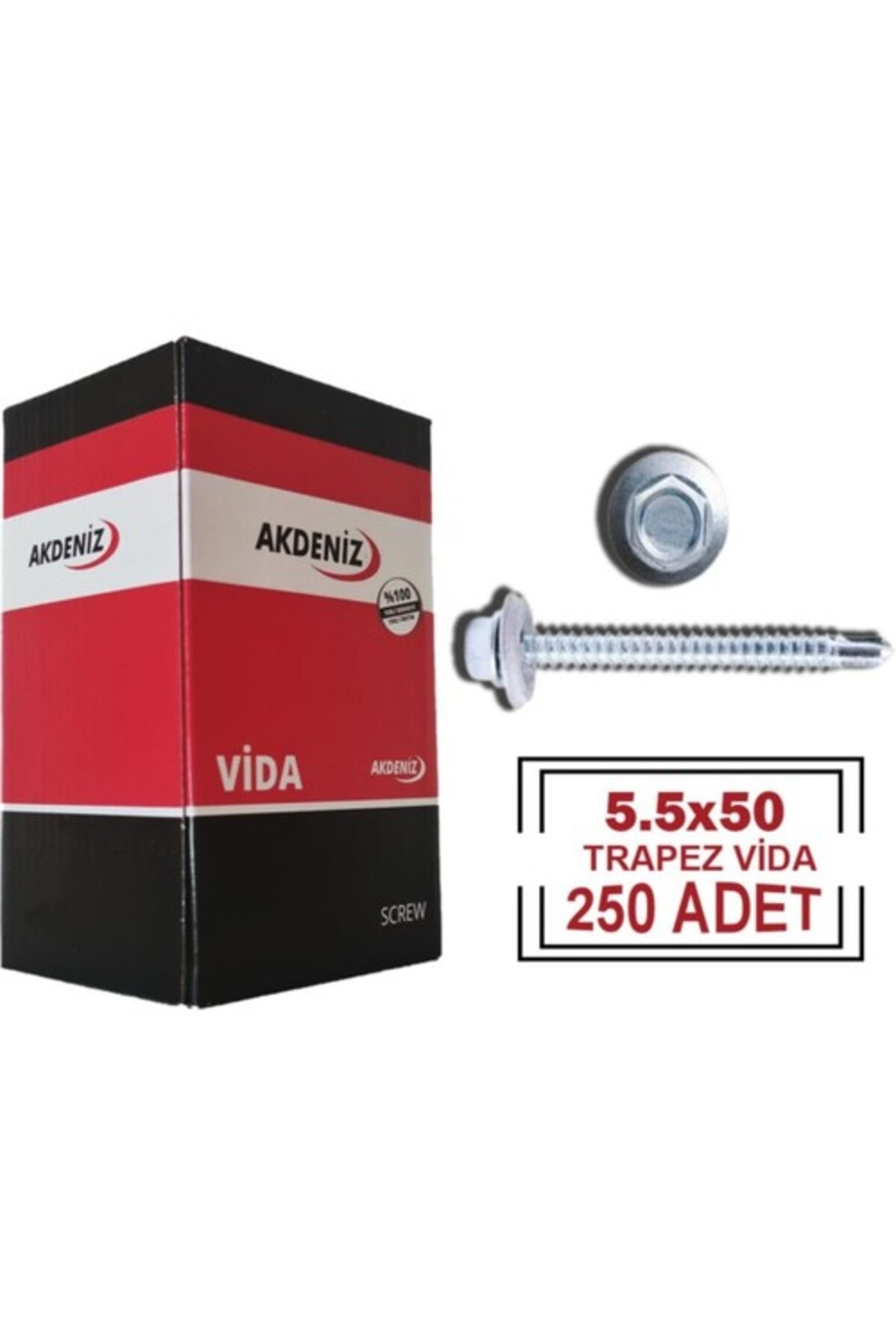 AKDENİZ  5.5X50 Trapez Çatı Vidası (1800 Adet)