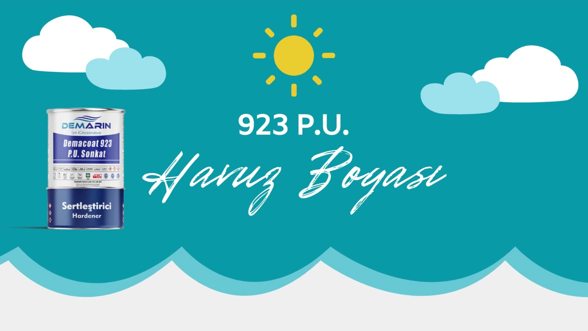 923 Çift Bileşenli Poliüretan Havuz Boyası Mavi 4 Kg