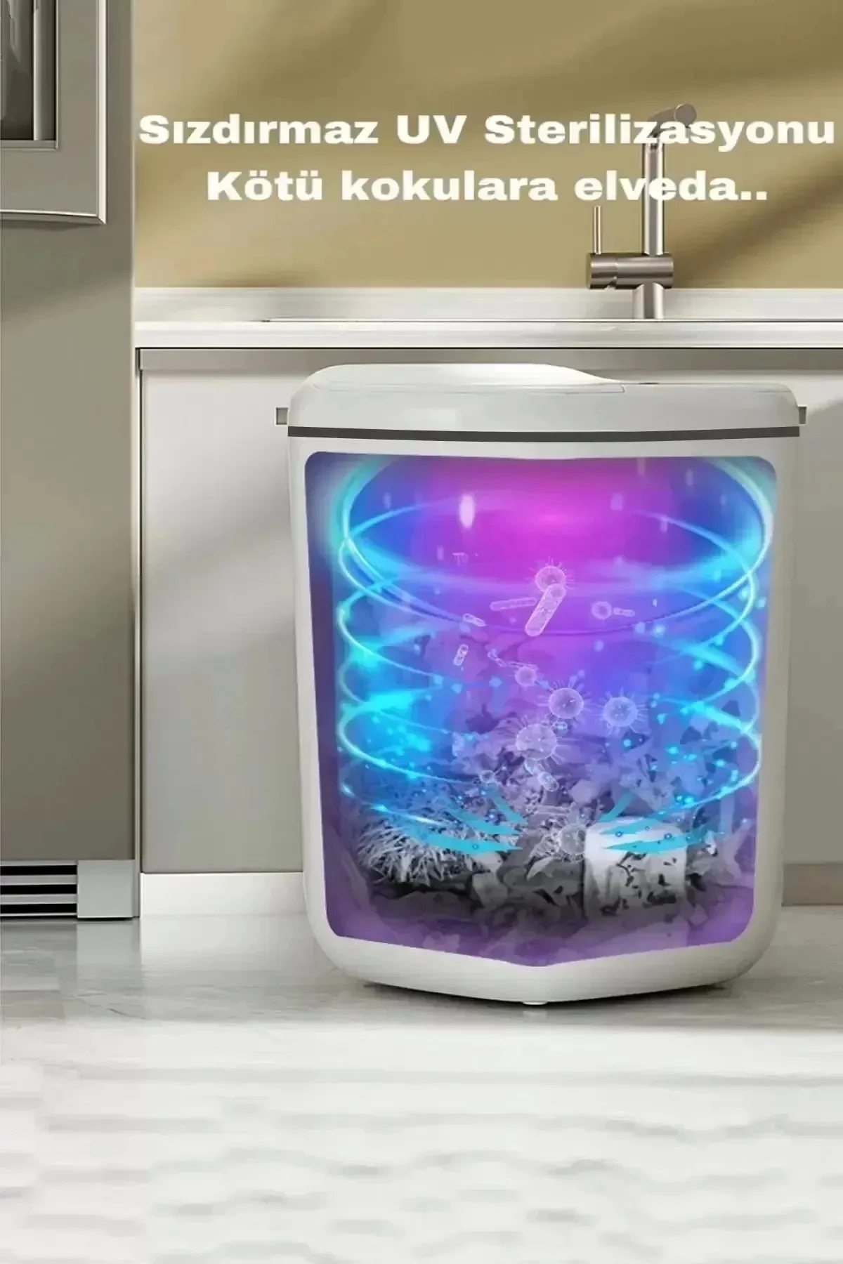 Teknolojik Çöp Kutusu Otomatik Aç Kapat Sensörlü Mutfak Banyo Ev Ofis Indüksiyon Çöp