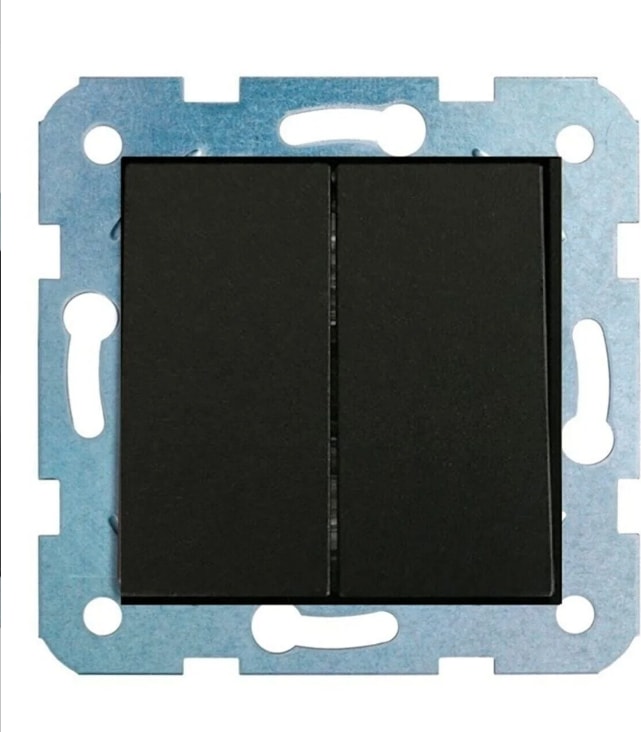 Metalik Siyah Komutatör Anahtar Çerçevesiz