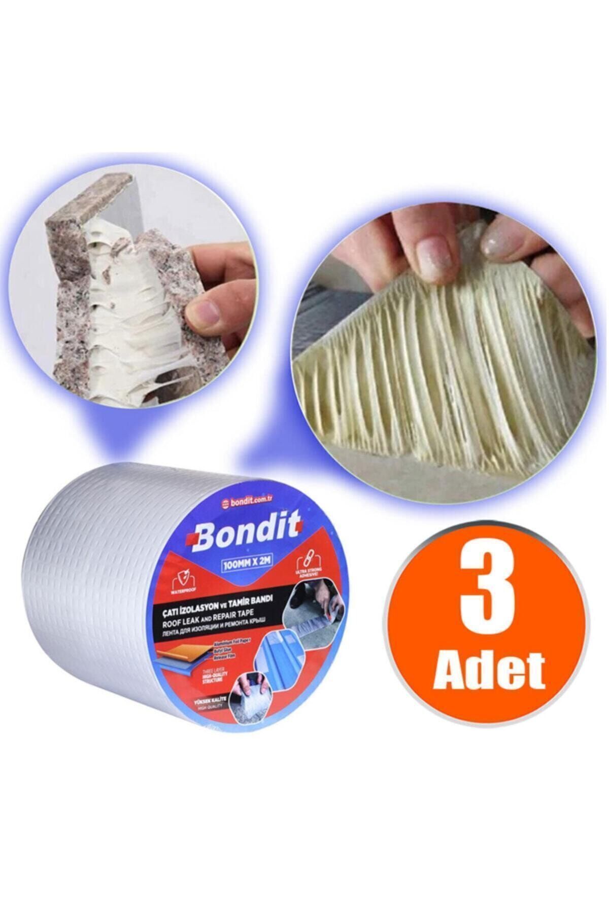 OZKUVVET Çatı Izolasyon Ses Su Yalıtım Tamir Bandı Çamur Bant 10 Cm X 2 Metre (3 ADET)