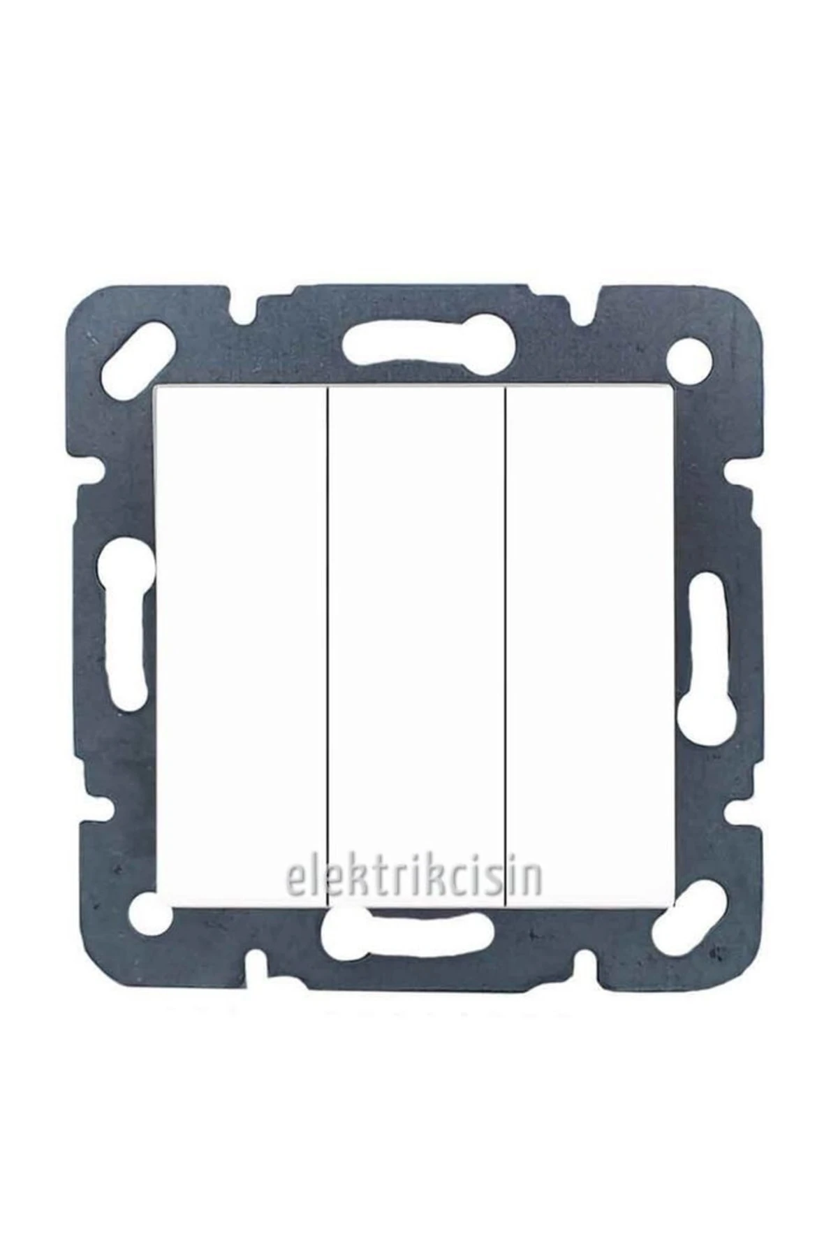 Meridian Beyaz Üçlü Anahtar (çerçeve Hariç) 1 Adet