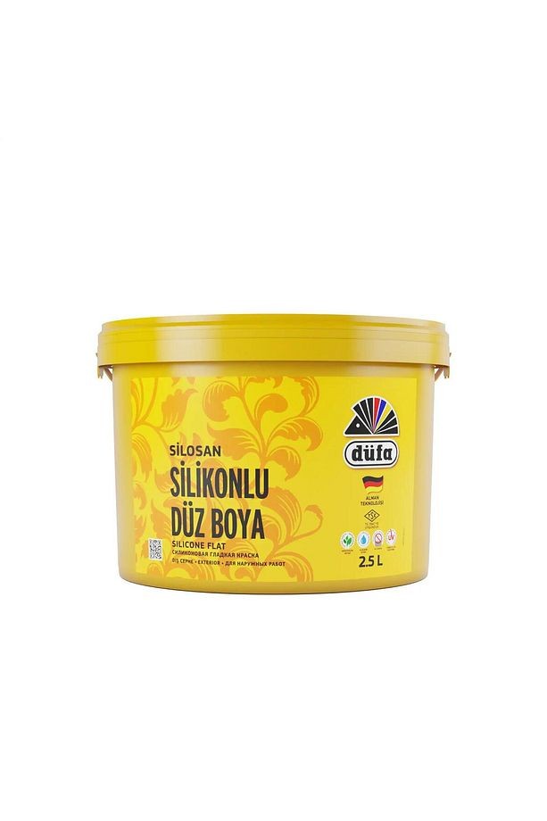 Silikonlu Düz Dış Cephe Duvar Boyası 7201 Çimento Grisi 2.5 L