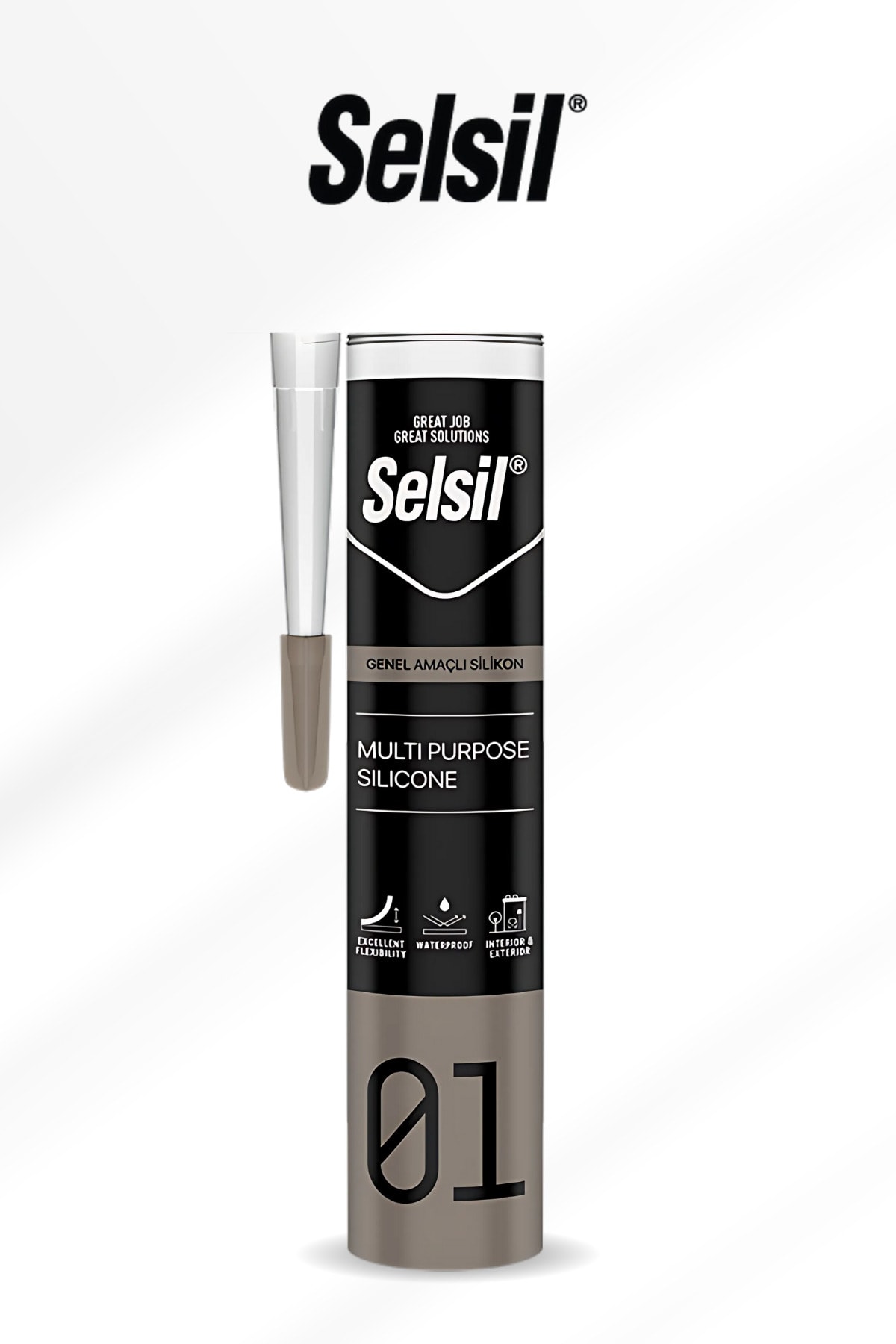 SELSİL 280GR Şeffaf Silikon Mastik | Su Geçirmez Yapıştırıcı ve Dolgu | Esnek Sızdırmazlık