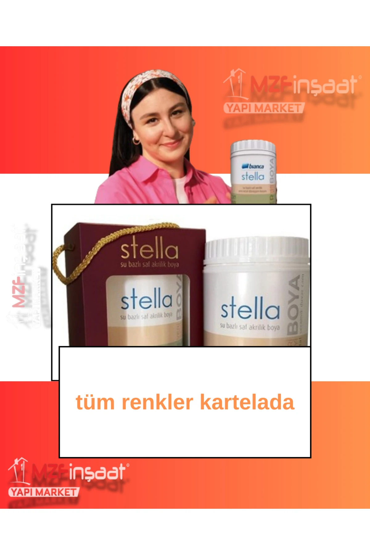 Stella Su Bazlı Akrilik Boya Kilit Taşı
