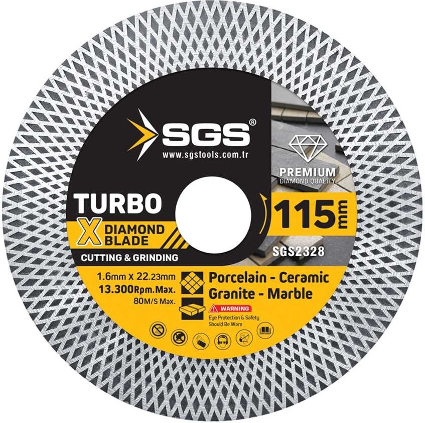 SGS Turbo x Elmas Hassas Kesici ve Taşlayıcı (115*1,6 Mm)