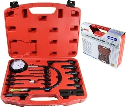 013-KK1123 Dizel Motor Kompresyon Test Kiti Cihazı 17 Parça