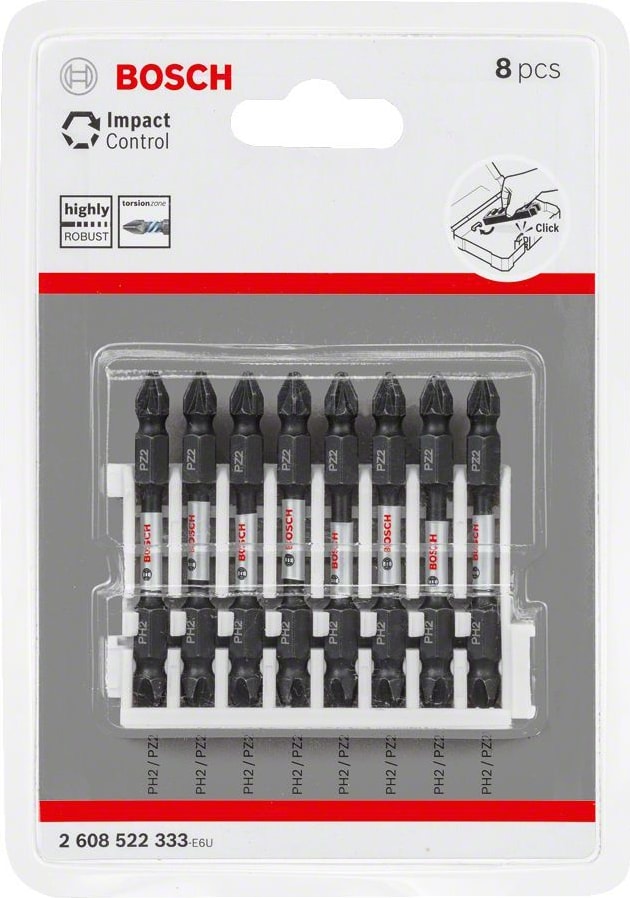BOSCH Impact Çift Taraflı Ph2-Pz2 65 Mm (8 Adet)
