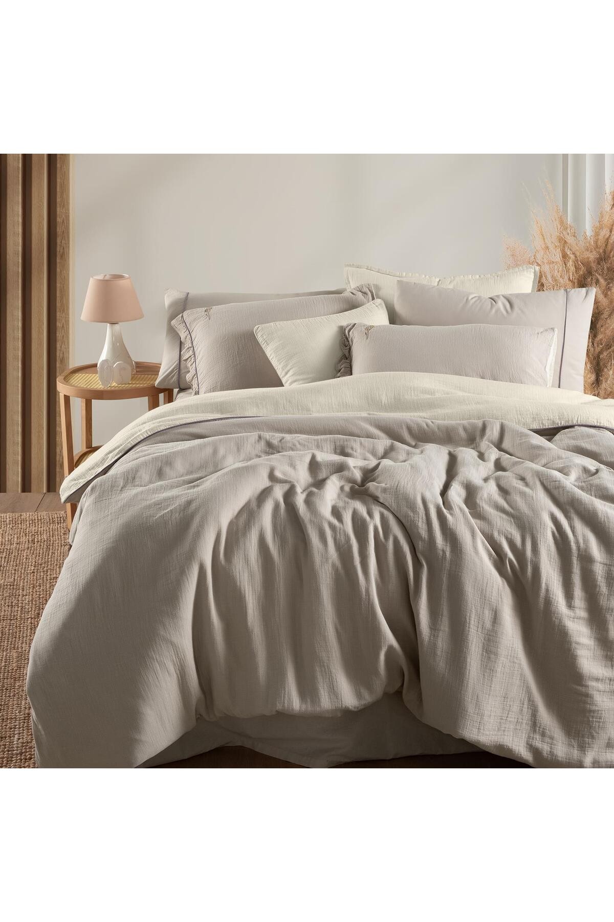 Mood Comfort Kenyon Ekru King Size Nevresim Takımı
