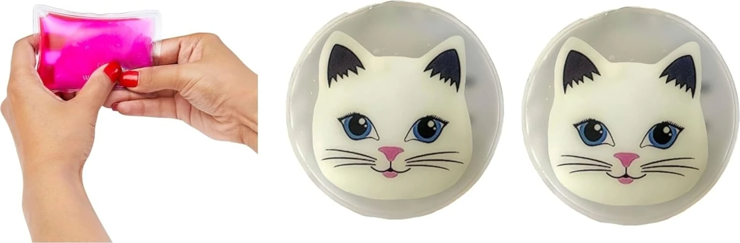 Bosphorus Homi Kedili Cep Sobası,el Isıtıcı,2 Adet Sıcak Su Torbası Pvc 9cm