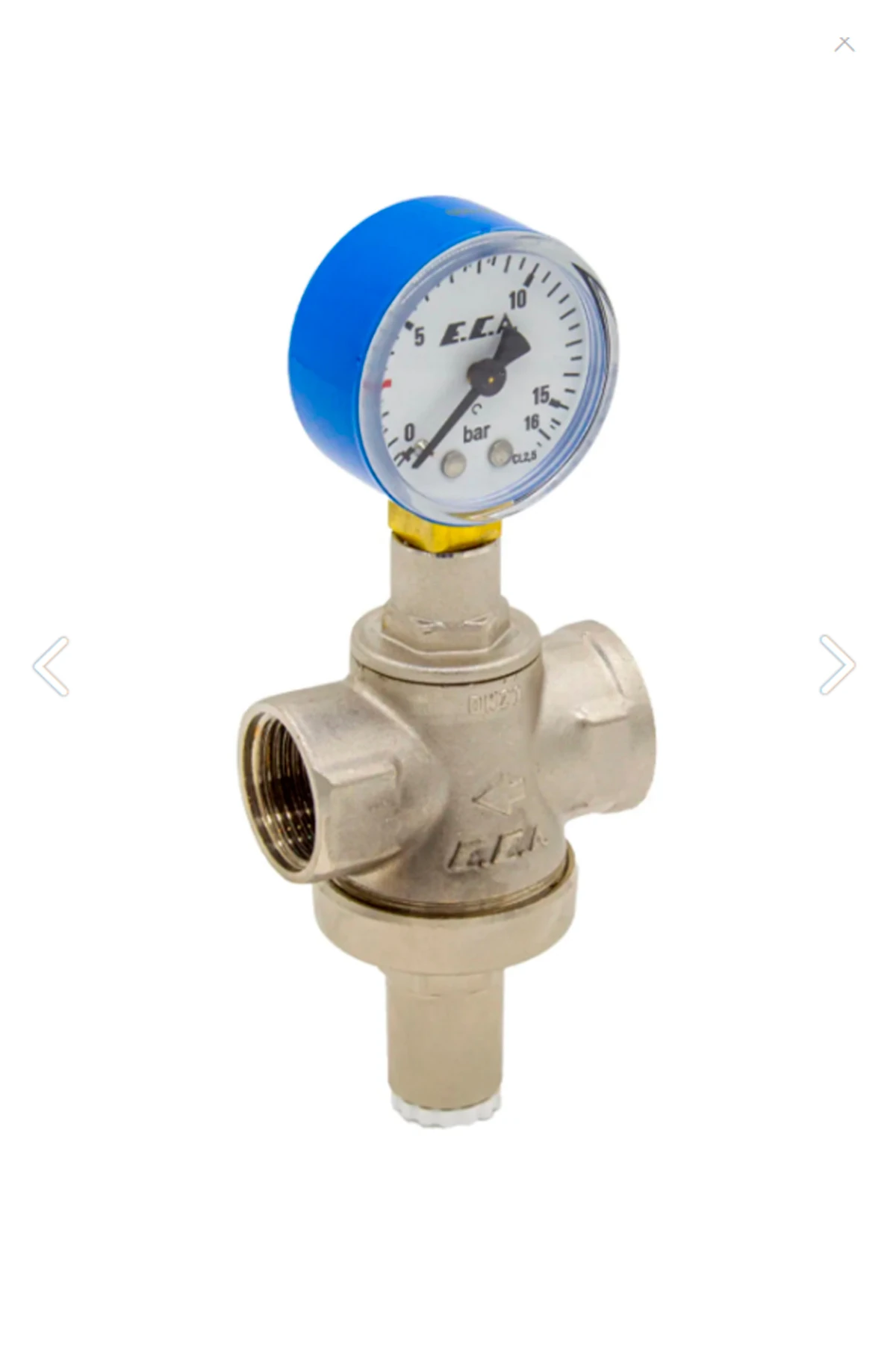 1" Su Basınç Düşürücü Manometreli Rakorsuz - 602111042