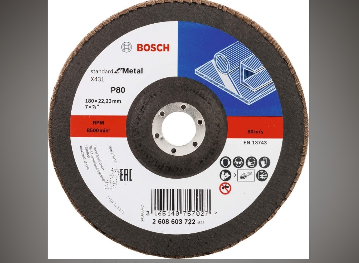 BOSCH 180*22,23 mm 80 Kum Metal Flap Disk
