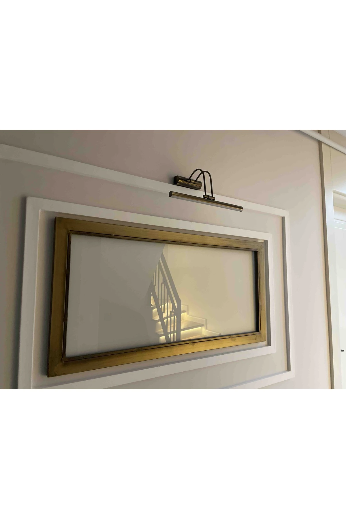 ANAHTARLI 35 CM ESKİTME KASA BEYAZ IŞIK ELEKTRİKLİ BANYO DUVAR AYNA TABLO AYDINLATMA FLÜT KUĞU APLİK