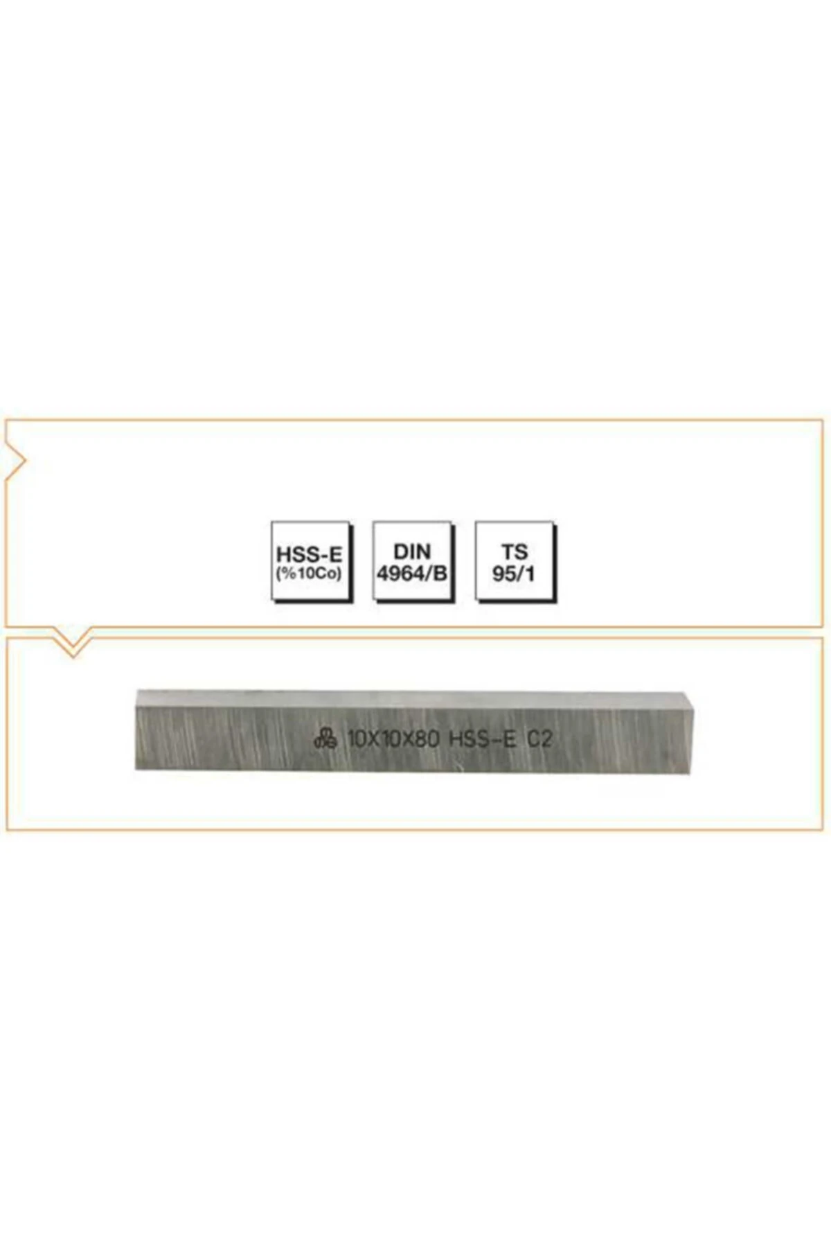 Makina Takım 10x10x100 Hss - E (%10CO) Dın 4964/b Kare Kesitli Torna Kalemi - B00401010100