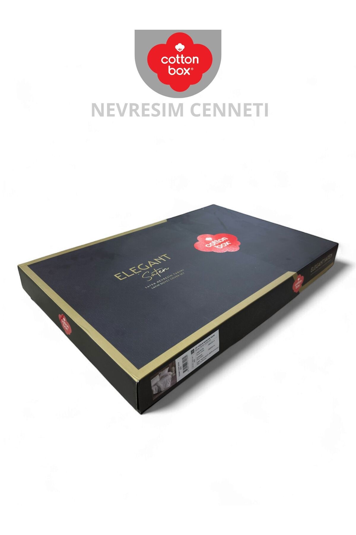 Elegant Stripe Gri Çift Kişilik Pamuk Saten Nevresim Takımı