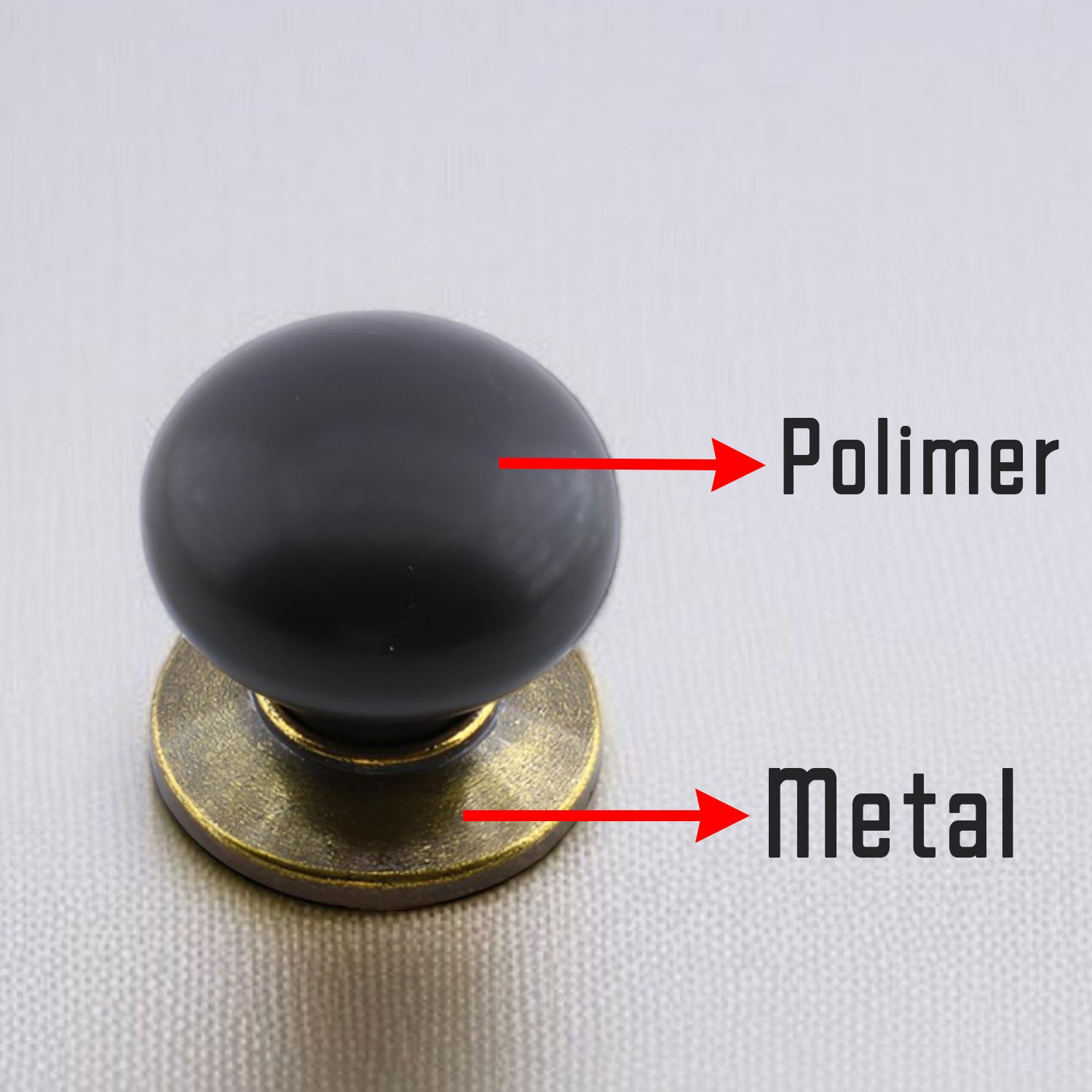 Polimer Kulp Düğme Siyah Antik Sarı Mobilya Mutfak Dolabı Çekmece Dolap Kapak Kulbu 10 Adet