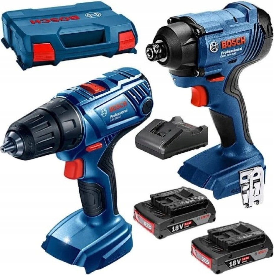 BOSCH Gsr 180 Li Akülü Vidalama + Gdr 18V-160 Somun Sıkma 2.0AH Çift Akülü Set – 0615990M8J