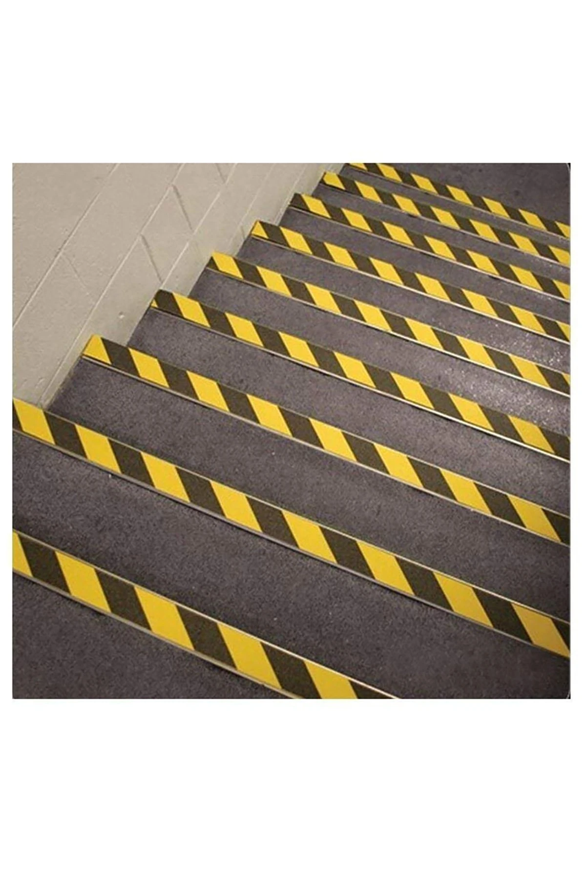 Sarı Siyah Merdiven Ve Zemin Kaymaz Kaydırmaz Bant (50MMX25M) (HENKEL YAPIŞTIRICILI)