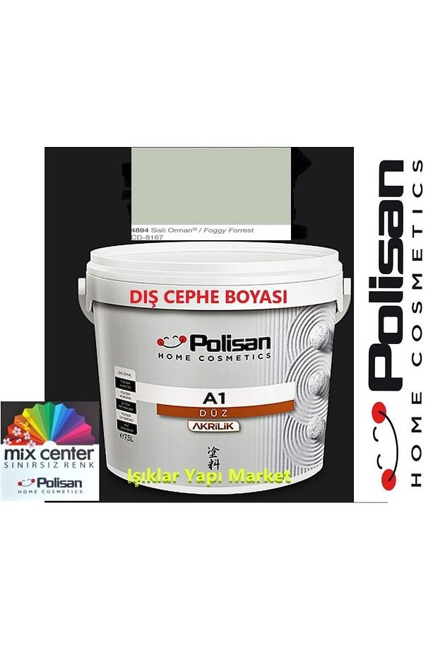 Dış Cephe Boyası-a1 Akrilik Düz-15litre(20KG.)-cd-8167 Sisli Orman