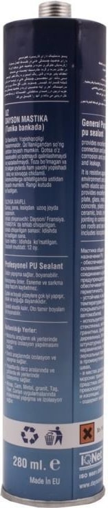 Otomastik Poliüretan Silikon Grey Gri