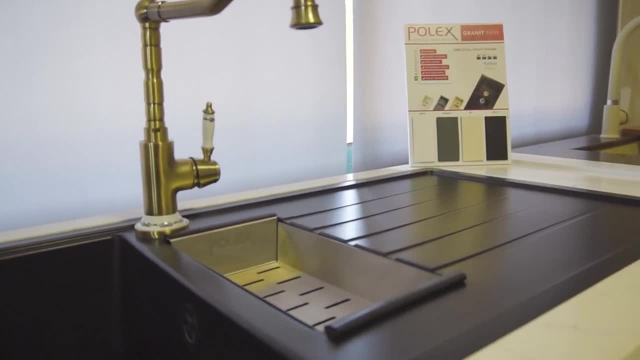 Cristalüx Granit Evye P03 Toprak Tezgah Altı Ve Tezgah Üstü Mutfak Evyesi 85x49,5cm