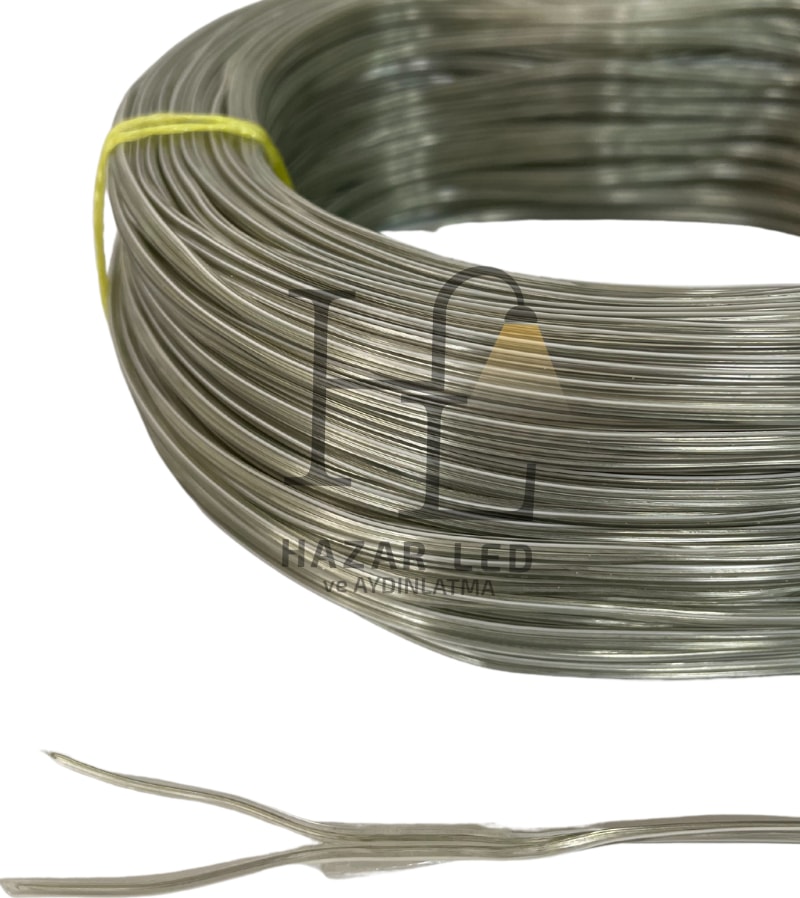 2 Pin Jst Elektrik Kablosu 2'li Şerit LED Kablo 2X0,22MM Şeffaf Kalaylı %100 Bakır Kordon Kablo 100M