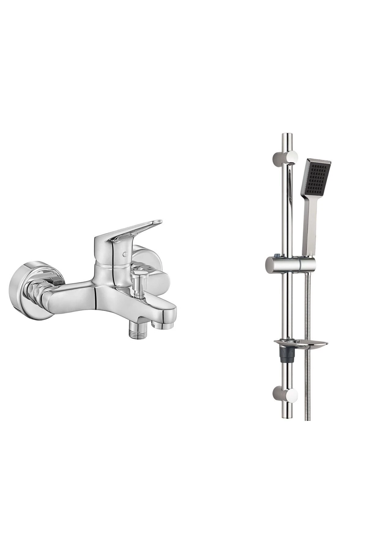 Spylos Banyo Bataryası T-may Arya Oval Borulu Hareketli Sürgülü Duş Seti Üst Takımı