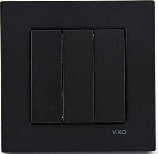 Novella Siyah Üçlü Anahtar Çerçeveli