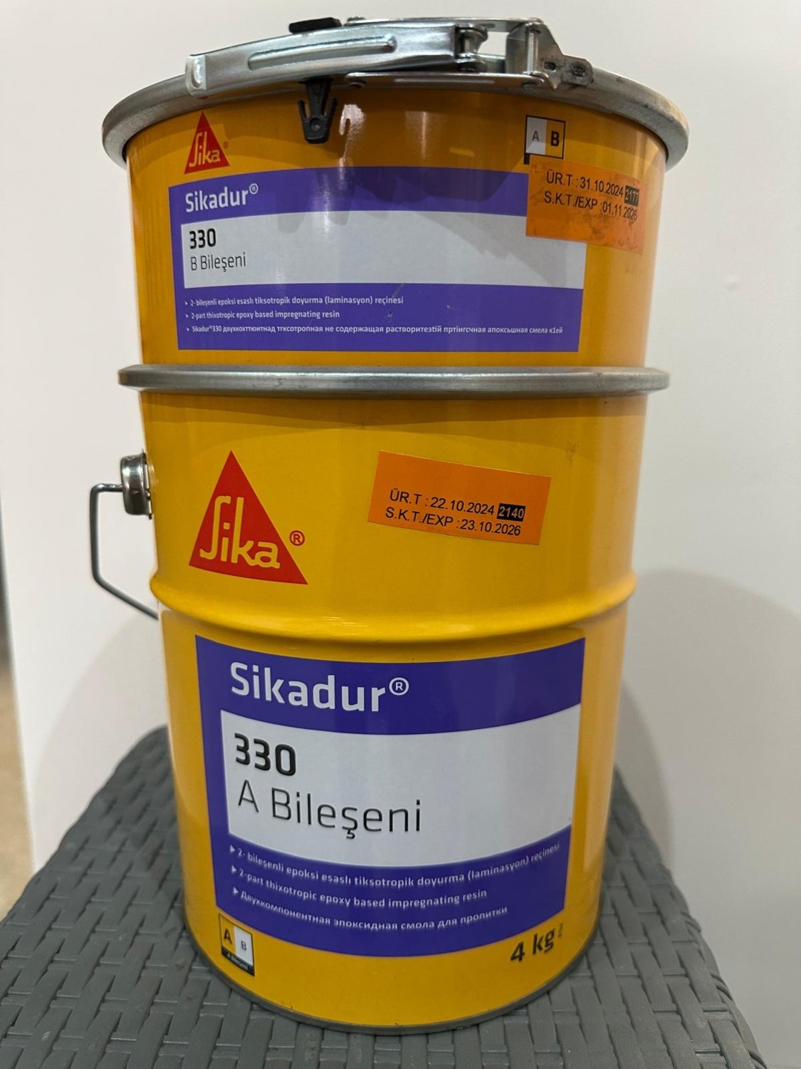DUR-330 2- Bileşenli Epoksi Esaslı Doyurma (Laminasyon) Reçinesi 5kg(4+1)