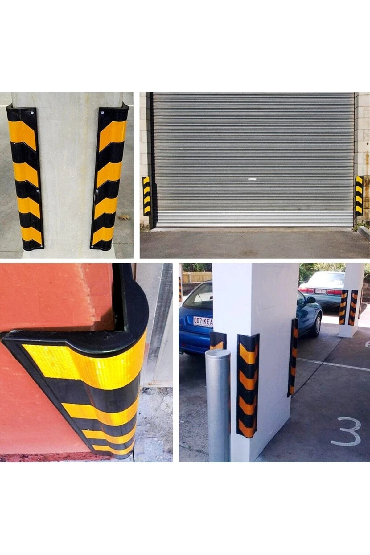 Kolon Köşe Koruyucu Otopark Bariyeri Kauçuk Stoper 4 Adet