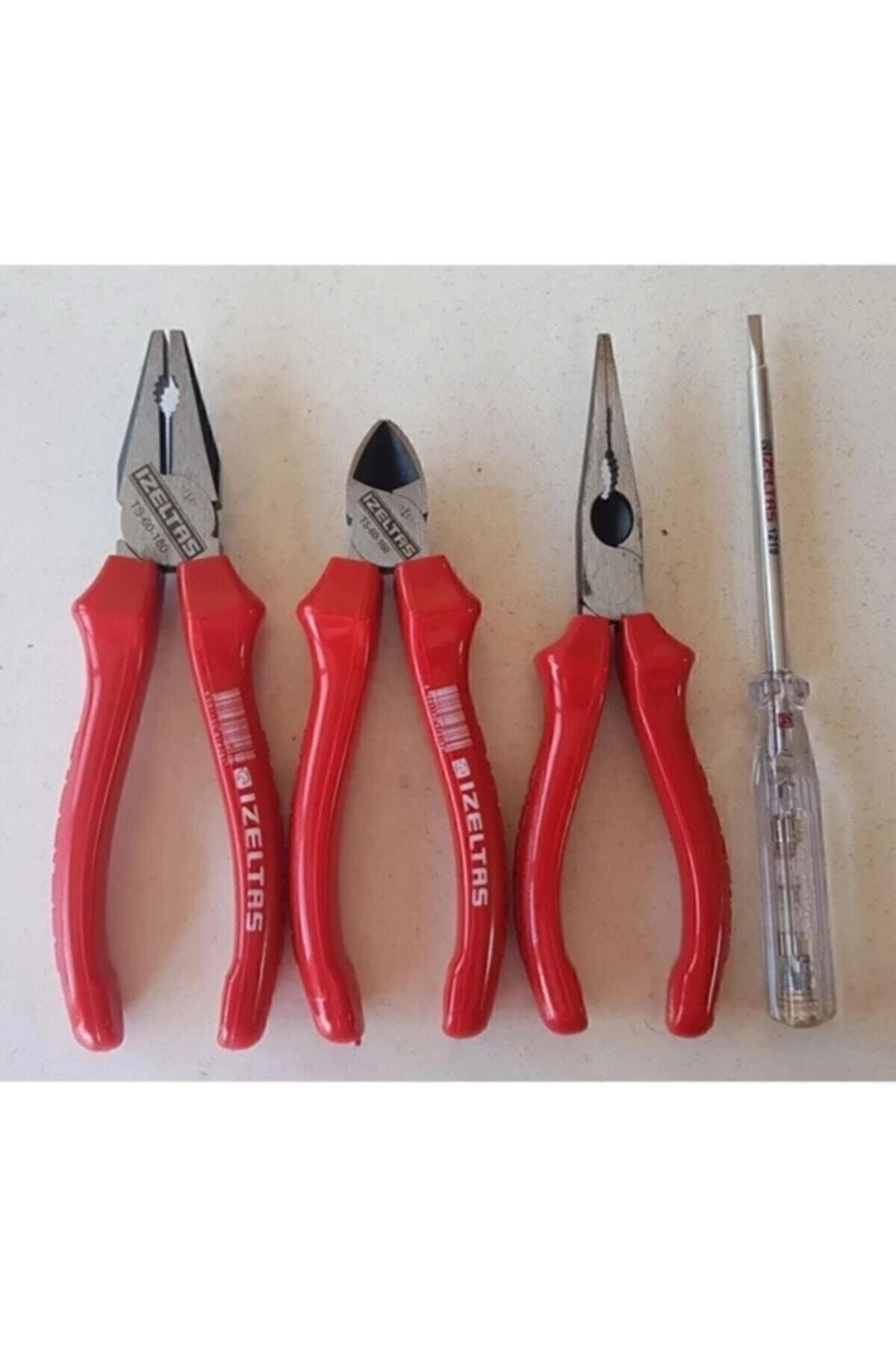 Izeltaş Set 180mm Pense 160mm Yankeskı 160mm Kargaburun 190mm Kotrol Kalemi