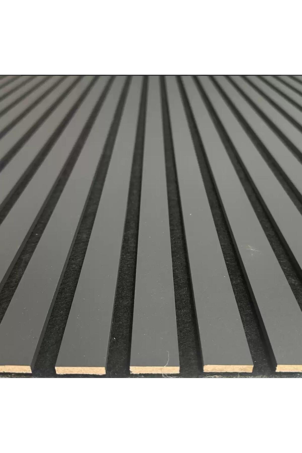 100 X 275 Antrasit Gri Akustik Duvar Paneli / Mdf