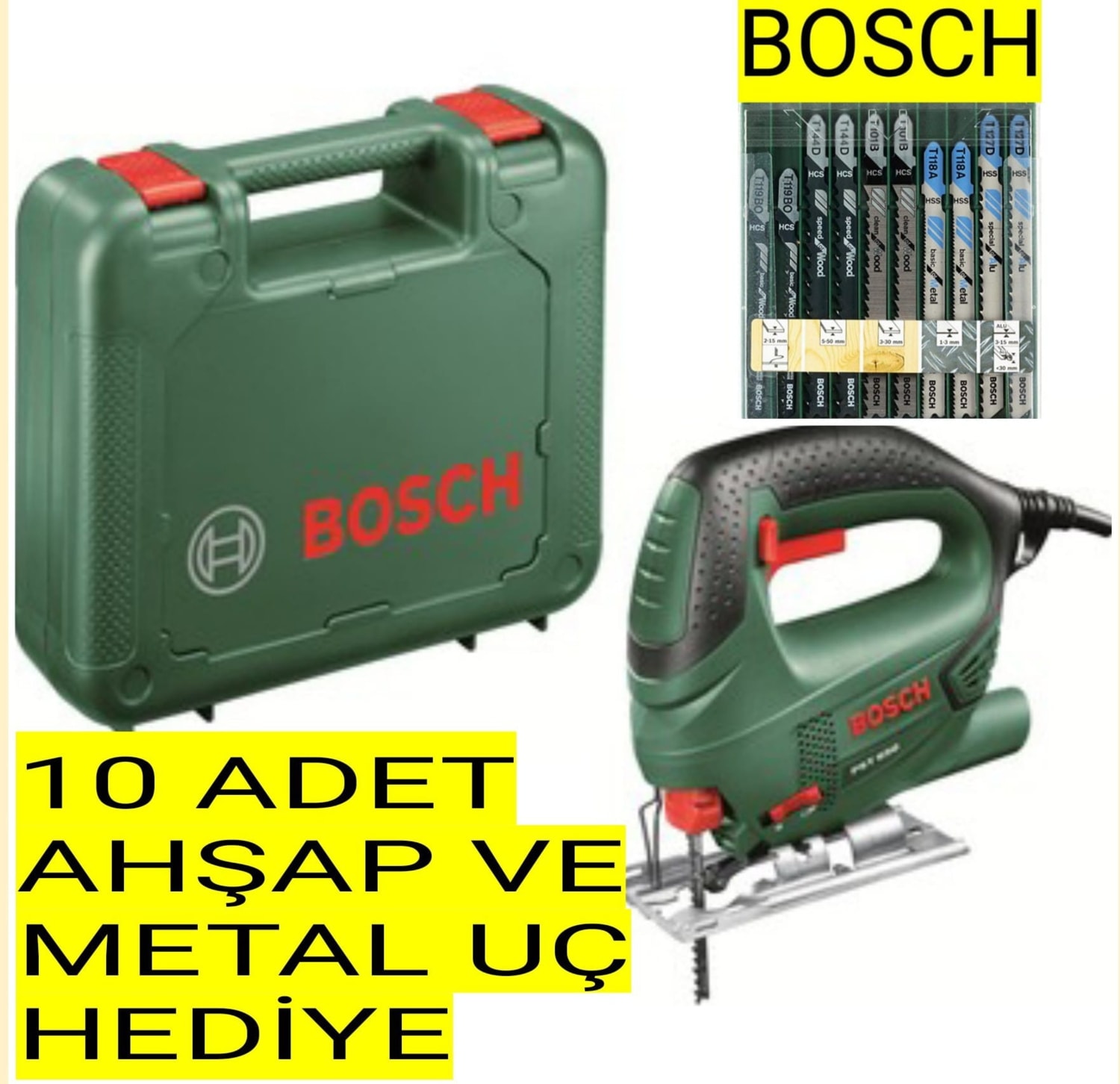 Pst 650 Dekupaj Testere 10 Adet Ahşap ve Metal Uç