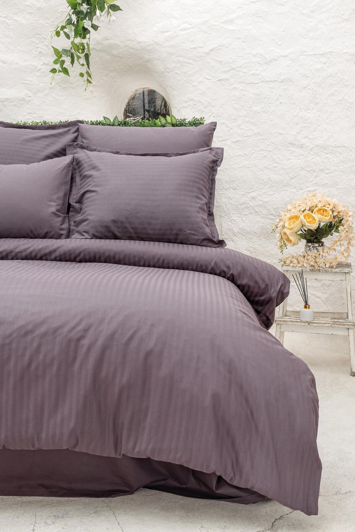 Infinity  Berry Poplin Çift Kişilik Nevresim Takımı  Fitted Çarşaf