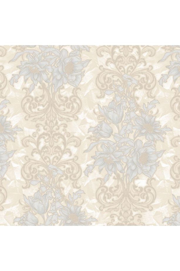 Seven Çiçek Detaylı Rokoko Damask Desenli Duvar Kağıdı (16,5m2)