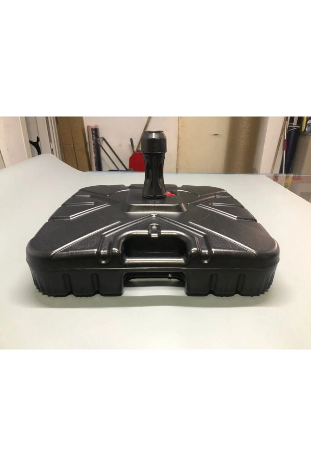 Şemsiye Bidonu Dubası 19lt Siyah Plaj Şemsiye Bidonu Bayrak Dubası