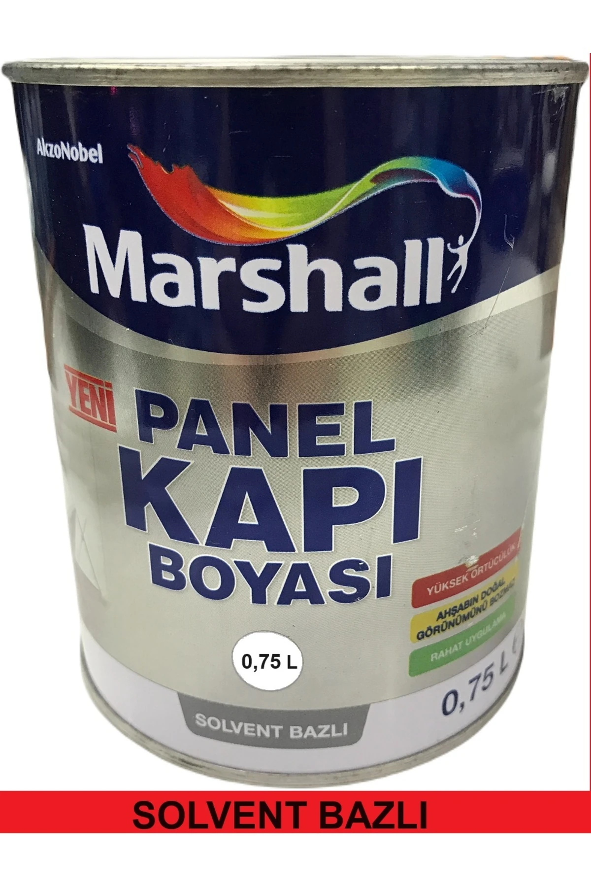 Solvent (Tiner) Bazlı Sentetik Amerikan Panel Kapı Boyası 0,75 Lt Şifon