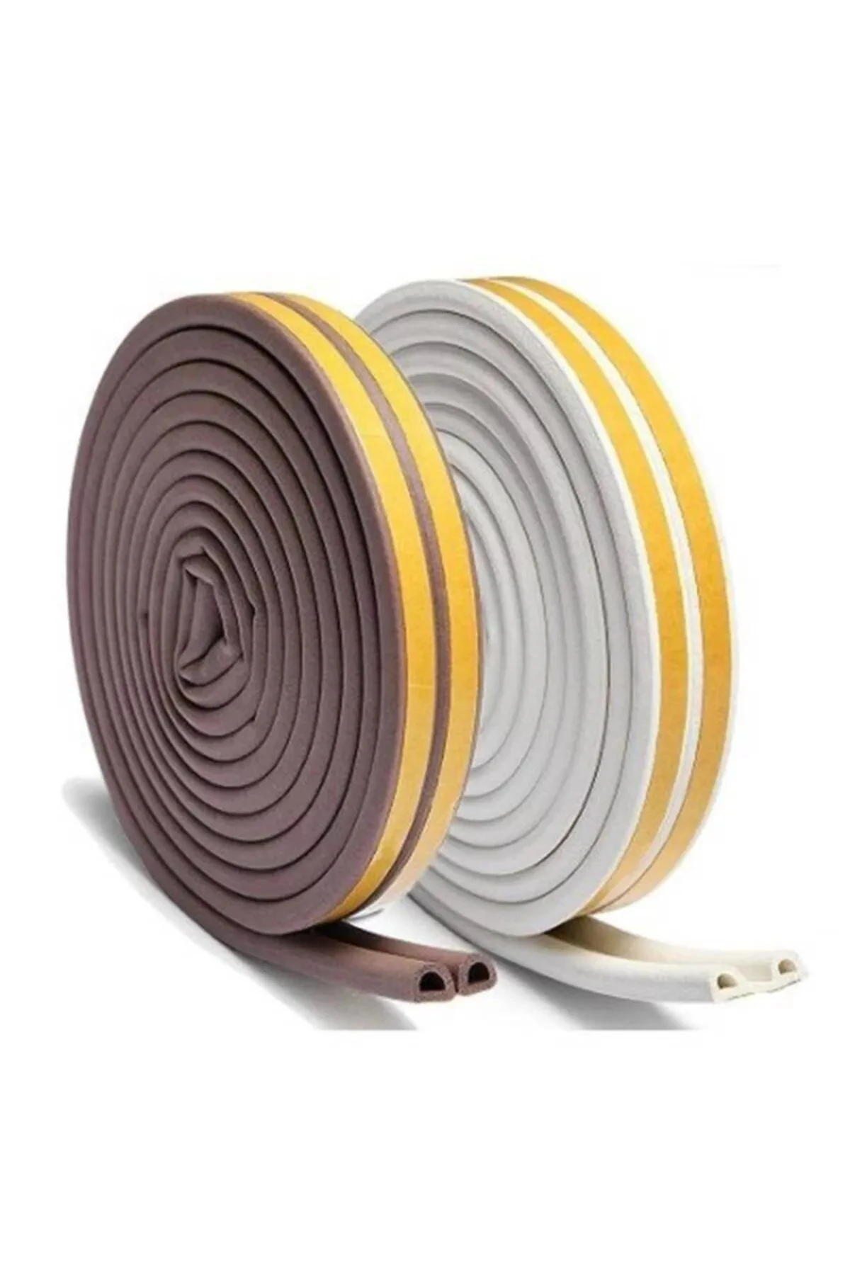 Yapışkanlı 5x2=10 Metre (BEYAZ) Kapı Pencere Bandı Fitili Soğuk Izolasyon Kauçuk Bantları.