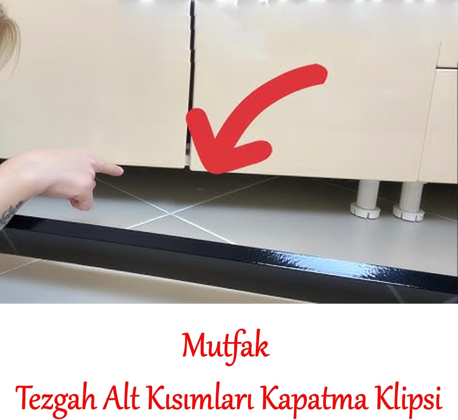 Alüminyum Baza Klipsi Mutfak Dolap Tezgah Alt Kısım Kapatma Klips Mobilya Ayak Tutucu Toka 6 Adet