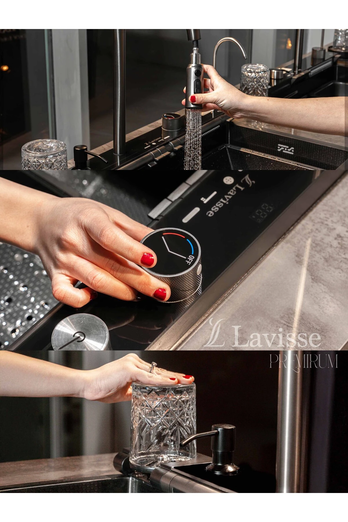 Premıum Akıllı Eviye, Mutfak Eviyesi, Honeycomp Piyano Tuşlu Paslanmaz, Çizilmez Evye