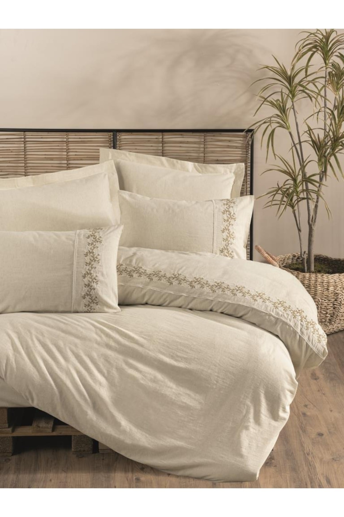 Cotton Keten Çift Kişilik Nevresim Takımı Darian Emh