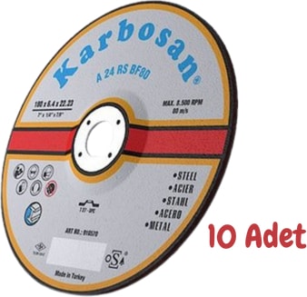 KARBOSAN 115X6.4x22.3mm Taşlama Taşı 10 Adet