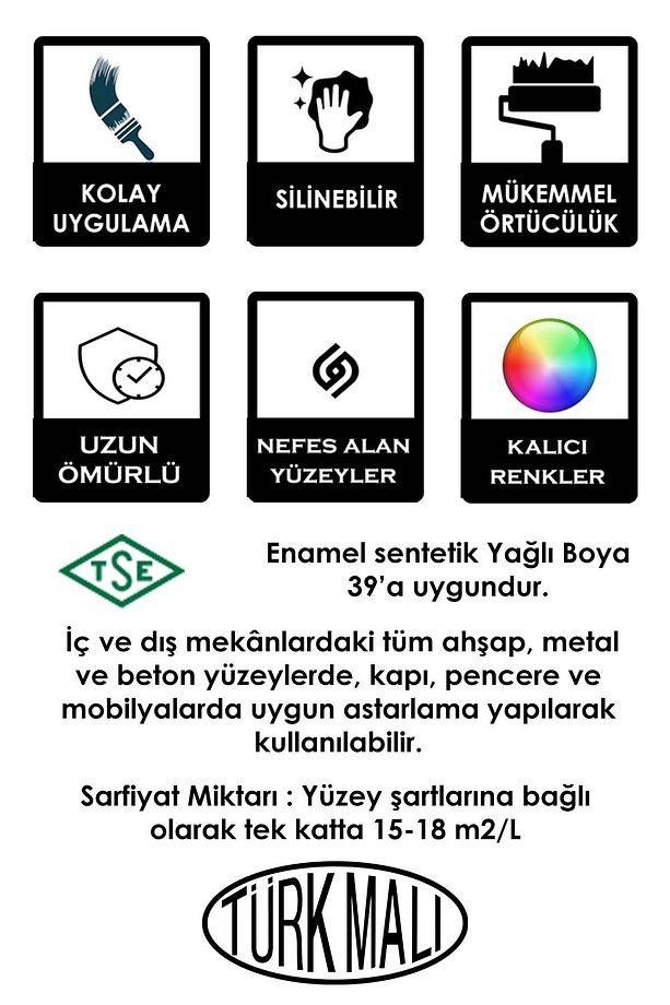 Permoenamel Sentetik Boya -alüminyum-ahşap-demir-metal- 0,375 L Duman