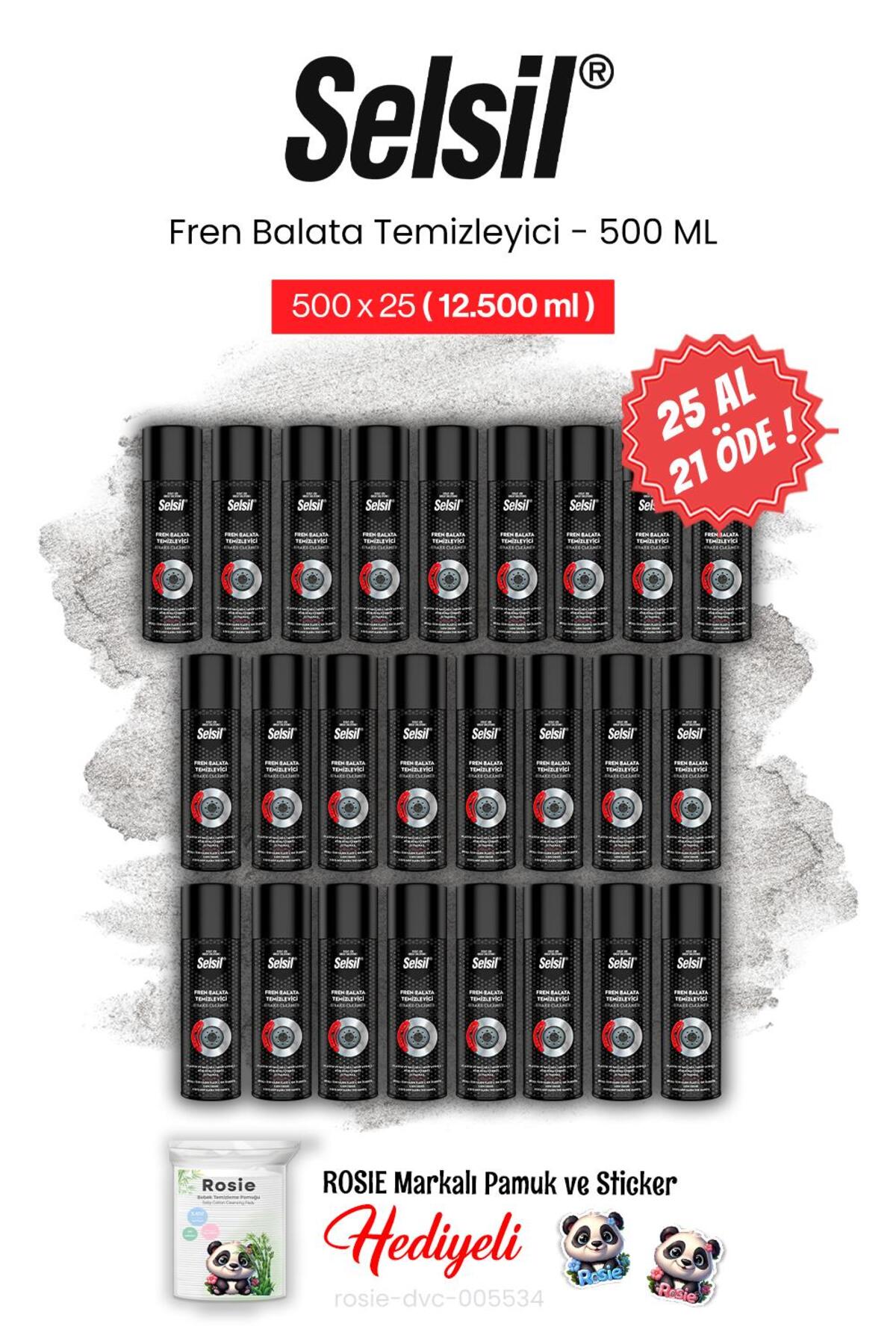500 ml, 25 AL 21 ÖDE Fren Balata Temizleyici Sprey ve rosie pamuk