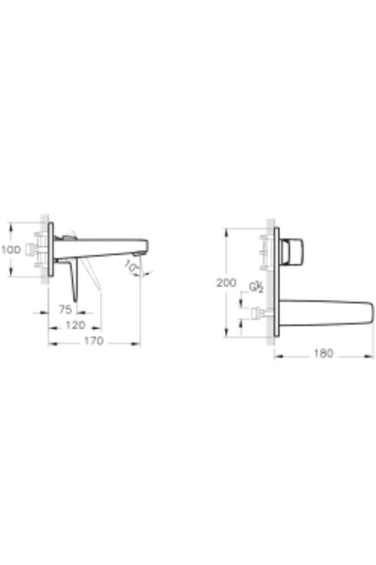 Root Square Ankastre Lavabo Bataryası - A4273836