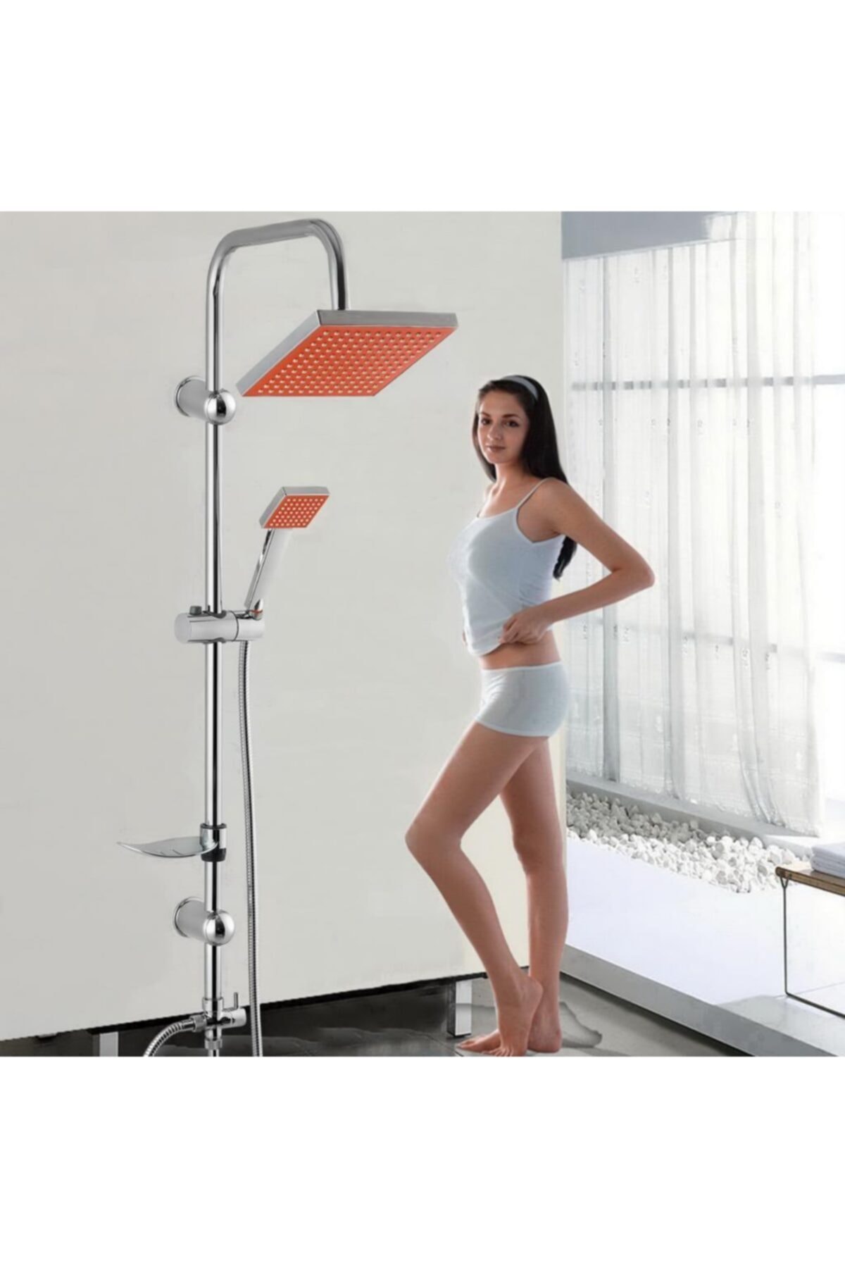 Sempre Orange Robot Yağmurlama Tepe Duş Seti