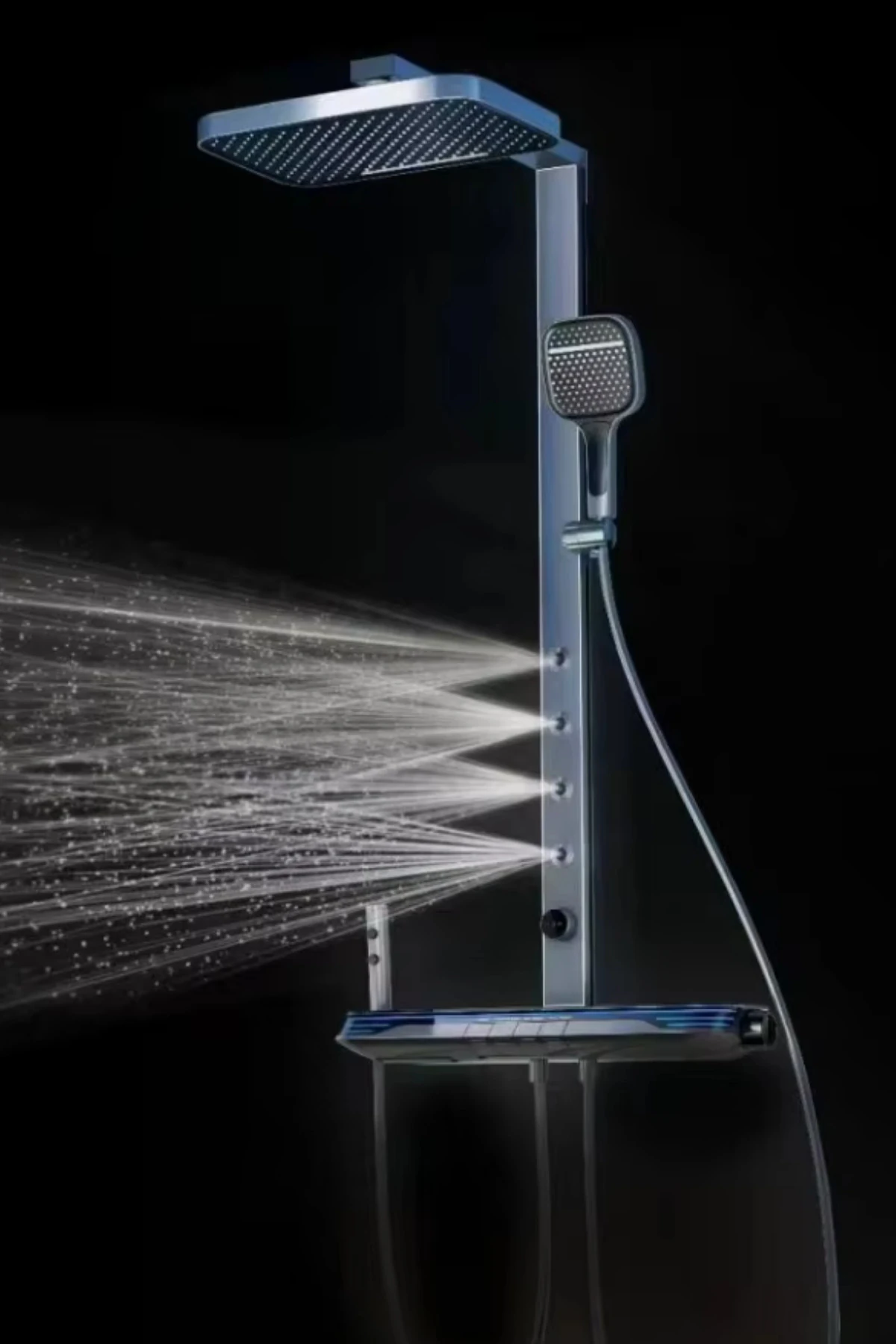 Comfort Akıllı Robot Duş seti - Piyano Dijital Led Göstergeli Termostatik Tepe Duş Seti